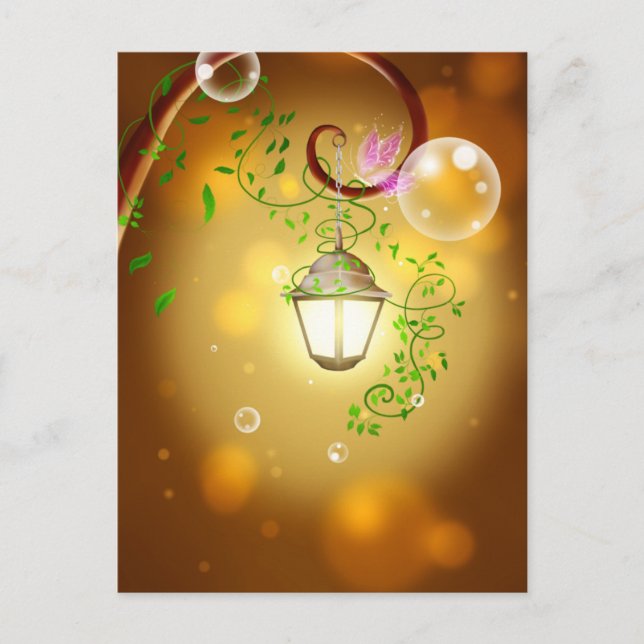Carte Postale Lanterne à fées (Devant)