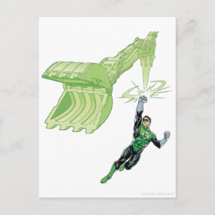 Carte Postale Lanterne verte - Comic, avec machine