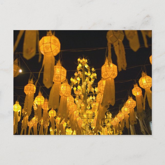 Carte Postale Lanternes pour la fête de Loi Krathong. (Devant)