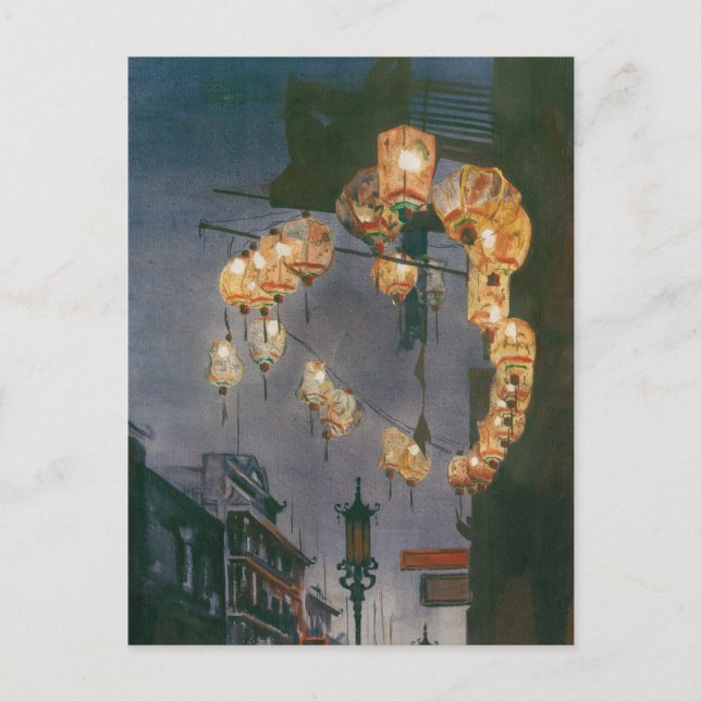 Carte Postale LANTERS CHINOIS par SHARON SHARPE (Devant)