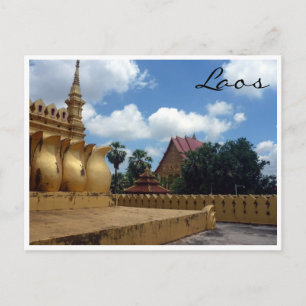 Carte Postale lao golden stupa
