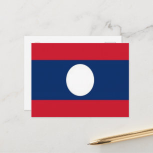 Carte Postale Laos - Drapeau -