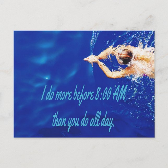 Carte Postale Lap Swim Team Motivational Inspiration (Devant)