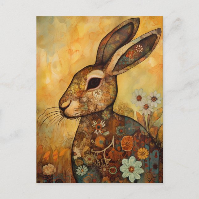 Carte postale lapin adorable (Devant)