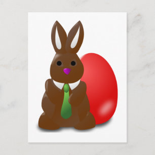 Carte Postale Lapin au chocolat