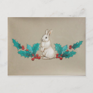 Carte Postale Lapin blanc