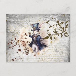 Carte Postale Lapin blanc