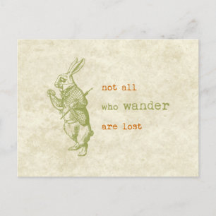 Carte Postale Lapin blanc, Alice au pays des merveilles