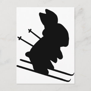 Carte Postale lapin de neige