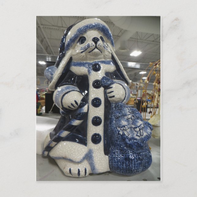 Carte Postale Lapin de Noël (Devant)