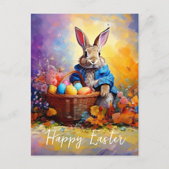 Carte Postale Lapin de Pâques  (Devant)