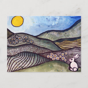 Carte Postale Lapin de Printemps                               
