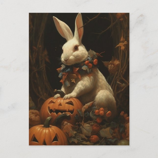 Carte Postale Lapin d'Halloween (Devant)