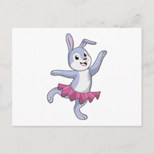 Carte Postale Lapin en ballerine au ballet