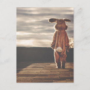 Carte Postale lapin grunge
