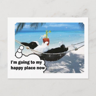 Carte Postale Lapin hollandais dans un endroit heureux