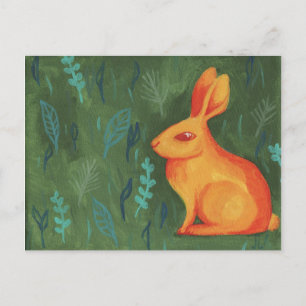 Carte Postale Lapin orange