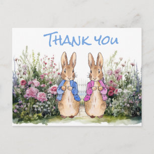Carte Postale Lapins Classiques Merci