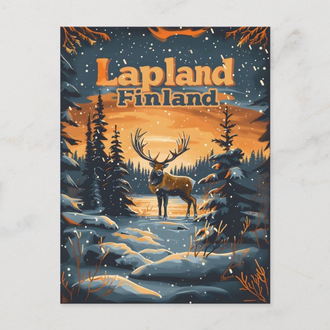 Carte Postale Laponie Finlande (Devant)
