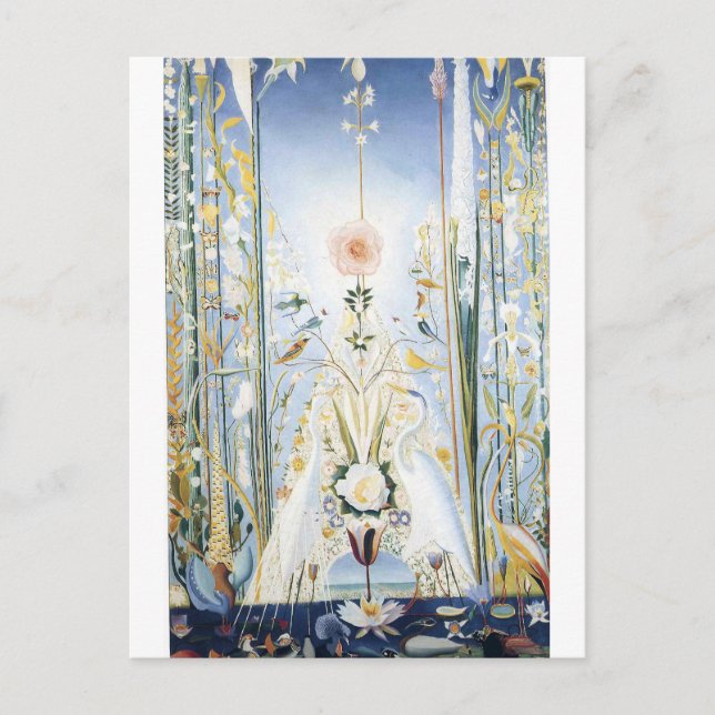 Carte Postale L'apothéose du Rose par Joseph Stella (Devant)