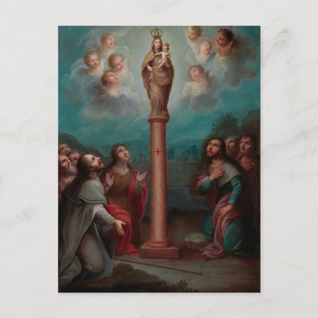 Carte Postale L'Apparition de la Vierge d'El Pilar (Devant)