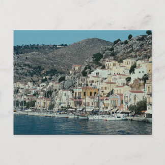 Carte Postale L'approche du port de Symi Island, Dodecan
