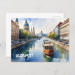 Carte Postale L'aquarelle de Budapest