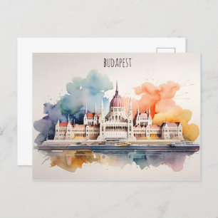 Carte Postale L'aquarelle de Budapest