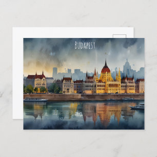 Carte Postale L'aquarelle de Budapest