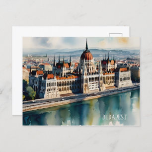 Carte Postale L'aquarelle de Budapest