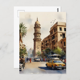 Carte Postale L'aquarelle du Caire