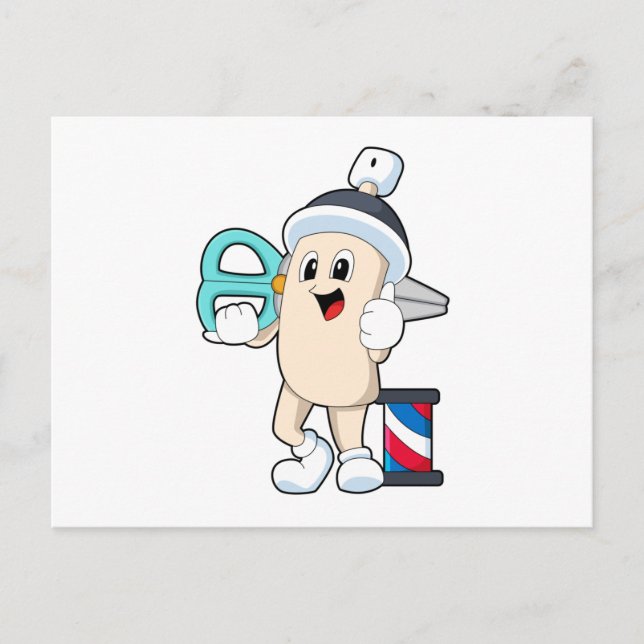 Carte Postale Laque pour coiffeur avec ciseaux (Devant)