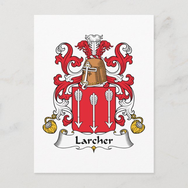 Carte Postale Larcher Family Crest (Devant)