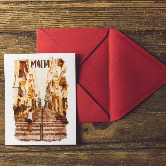 Carte Postale L'architecture insulaire européenne de Malte (Malta mediterranean architecture postcard)