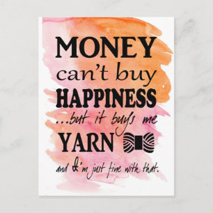 Carte Postale L'argent ne peut pas acheter Happiness Crafts Aqua