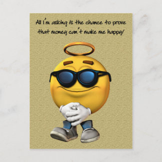 Carte Postale L'argent ne peut pas me rendre heureux
