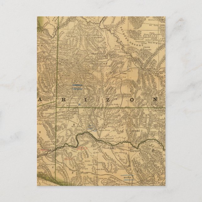 Carte Postale L'Arizona de Rand McNally (Devant)