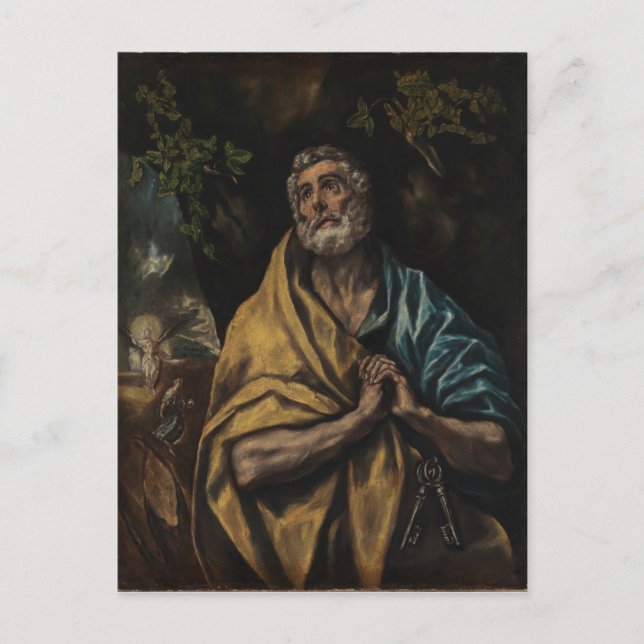Carte Postale Larmes de Saint Pierre, Art Bel El Greco (Devant)