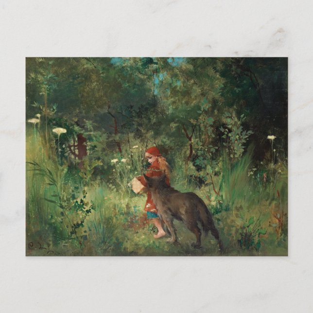 Carte Postale Larsson - Petit chaperon rouge (Devant)