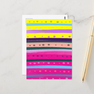 Carte Postale l'art Abstrait bohème coloré