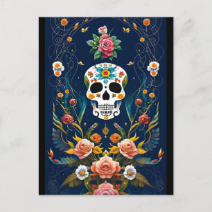 Carte Postale L'art crâne à sucre - Célébrer la tradition