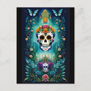Carte Postale L'art crâne au sucre - Inspiré par les traditions 