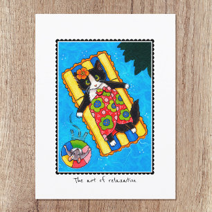 Carte Postale 'L'Art de la détente' Chat & Souris sur mesure