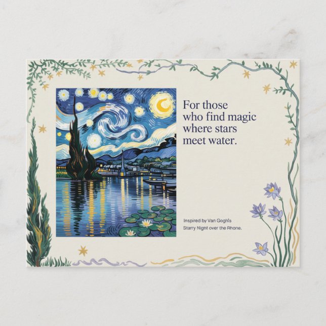 Carte Postale L'art de la nuit étoilée de Van Gogh (Devant)