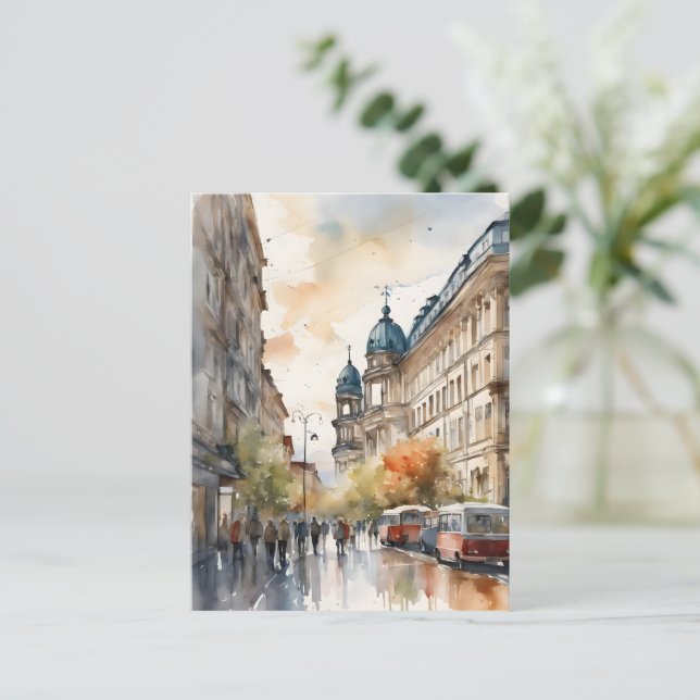 Carte Postale L'art de l'aquarelle à Berlin (Debout devant)