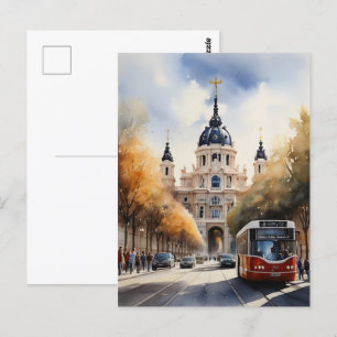 Carte Postale L'art de l'aquarelle à Madrid