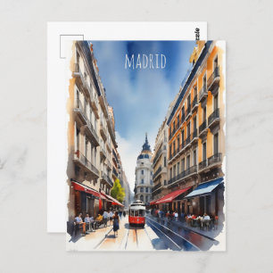 Carte Postale L'art de l'aquarelle à Madrid