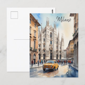 Carte Postale L'art de l'aquarelle à Milan
