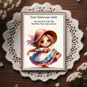 Carte Postale L'art de livre de contes fantaisistes au quotidien