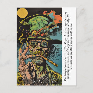 Carte Postale L'art de tarot mystique rétro du Magicien Arcanes